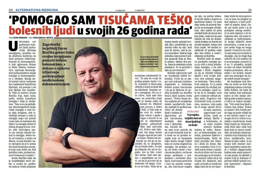 Zagreb NEWS — članak o Zoranu Bračiki